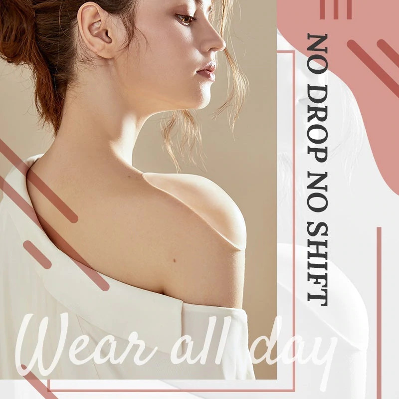 Μαλακά αντιολισθητικά επιθέματα ώμου επαναχρησιμοποιήσιμα αυτοκόλλητα αόρατα επιθέματα ώμου για γυναίκες 1 ζευγάρι