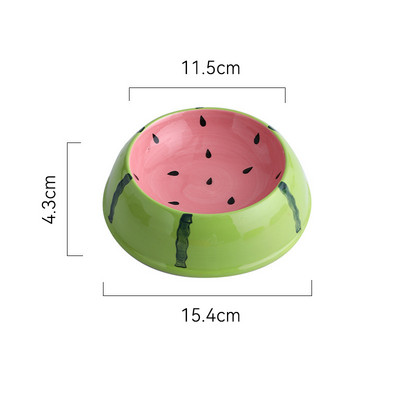 150 ml Katės keraminis dubuo vaisiaus formos naminiams gyvūnėliams mažo dydžio maistas Vandens lesyklėlės šuniukų šunų geriamojo maitinimo reikmenys