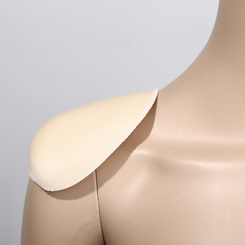1 чифт безшевни гъбени подложки за раменете за жени Мъжки дрехи Резервни подплънки за рамена Самозалепващи гъбени подплънки за рамена
