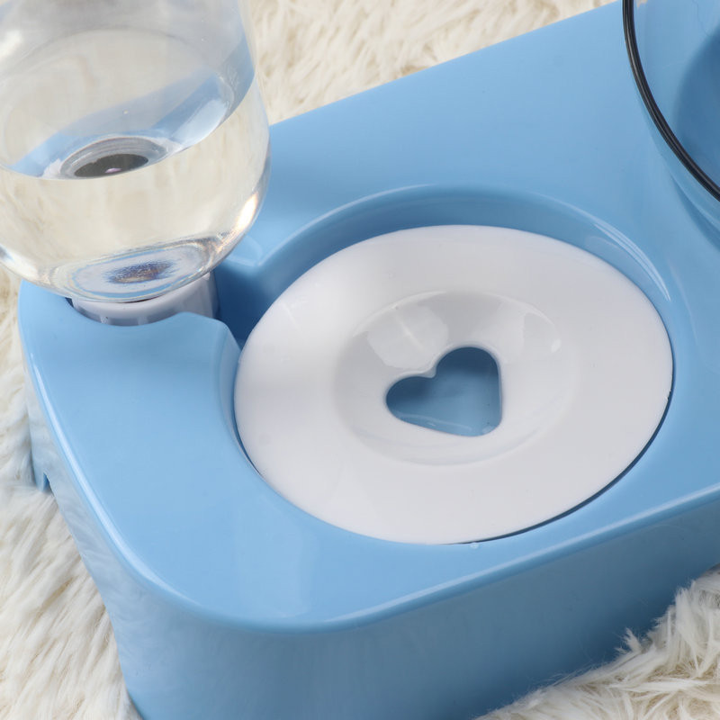 Bol pentru pisici pentru animale de companie Hrănitor automat 2-în-1 Bol pentru hrana pentru pisici pentru câini Băutor de apă Fântână Bol din plastic Hrănitor înalt pentru pisici Materiale de siguranță