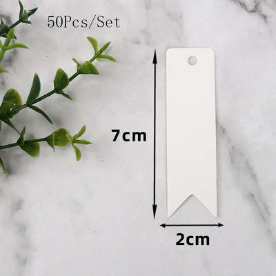 50 db 2x7cm üres köszönőcédula tortadísz esküvői vendég születésnapi bulihoz Kraft címkék papír címkék ajándékkártya