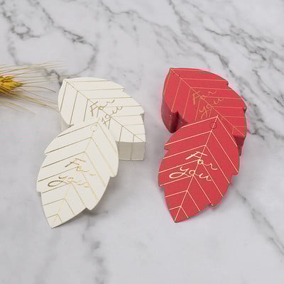 50 db arany fólia levél formájú köszönőcédula 4,5x7 cm születésnapi tortasütési címke esküvői bulihoz barkácsolás kézműves papírcímke dekoráció