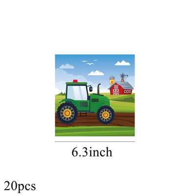 1 rinkinys ūkio teminių kartoninių traktoriaus transporto priemonių vienkartinių stalo reikmenų su gimtadieniu sunkvežimio reklamjuostės berniuko ūkio traktoriaus gimtadienio dekoravimui
