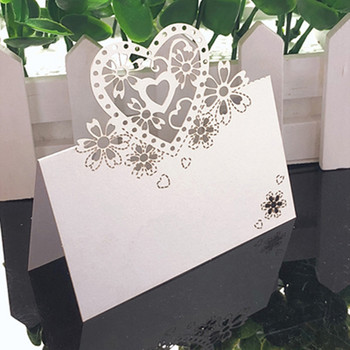 50 τμχ Λευκό Όνομα Κάρτες Χώρου Στολισμός Γάμου Διακόσμηση Τραπεζιού Μήνυμα Προσκλητήριο Μπομπονιέρα για πάρτι Baby Shower για καλεσμένους
