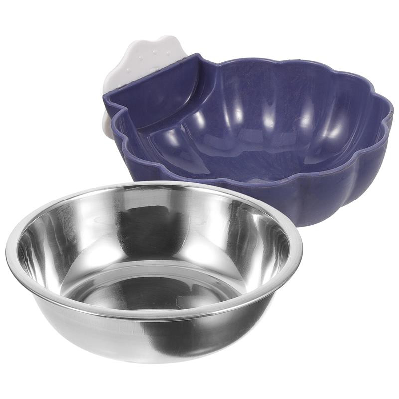 Piekarināms lolojumdzīvnieku bļodu komplekts suņiem Mazas pārtikas bļodas kaķu barotavas pie sienas stiprināms ūdens būris plastmasas kaste kaķēnu piederumi, nerūsējošais tērauds