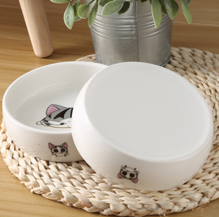 új érkezés mul-style Szuper aranyos macska tál kerámia nyomtatás macskaeledel tál állateledel tál vizestál kisállat kellékek kisállat etető tál