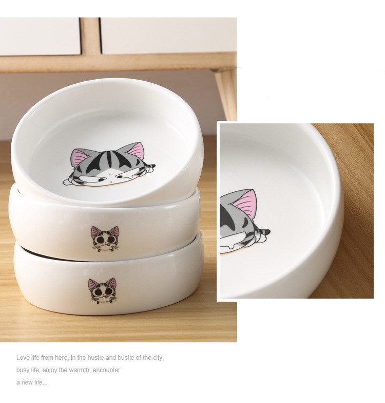új érkezés mul-style Szuper aranyos macska tál kerámia nyomtatás macskaeledel tál állateledel tál vizestál kisállat kellékek kisállat etető tál
