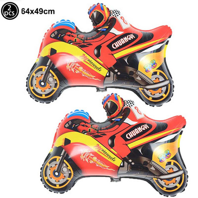 Sacīkšu auto dzimšanas dienas piederumi 2gab sacīkšu motocikla balonu ķivere gaisa balons motokrosa sacīkšu ballīte netīrumu velosipēda tematiskā ballītes dekorācija