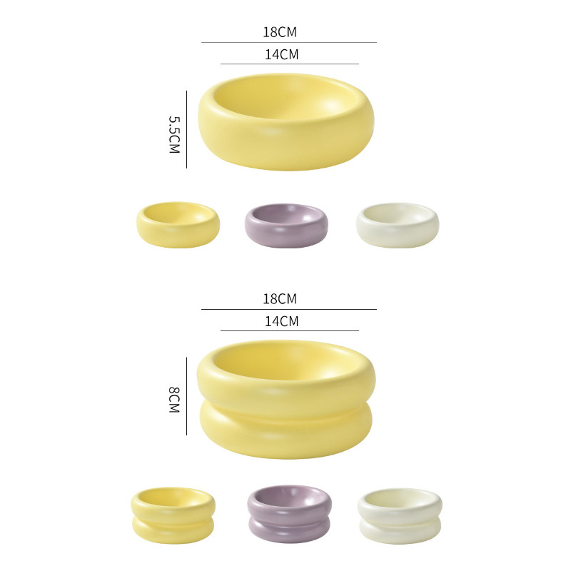 350 ml-es macska kerámia tál Nordic kisállat ivó etető etető kis kölyökkutya edények egyszerű stílusú macskaetetési kellékek