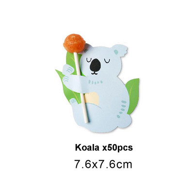 50 gab. jauks dzīvnieks, pīle, lācis, konfektes, konfektes, dekorācijas kartītes kāzu bērnu dzimšanas dienas svinībām, piederumi trušiem dāvanu aksesuāri