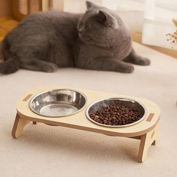 Δοχείο τροφοδοσίας νερού τροφοδοσίας κατοικίδιων για μικρά ζώα μονής/διπλής τροφής για γάτες με σκύλο Anti-Knockover Design