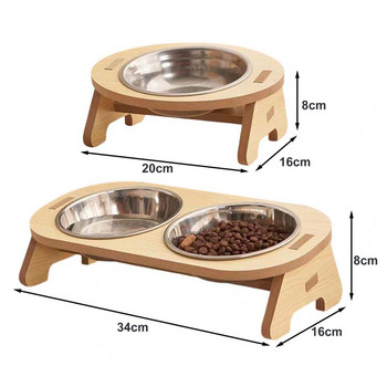Δοχείο τροφοδοσίας νερού τροφοδοσίας κατοικίδιων για μικρά ζώα μονής/διπλής τροφής για γάτες με σκύλο Anti-Knockover Design