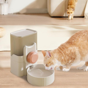 Αυτόματοι τροφοδότες γατών 34 Oz Gravity Pet Smart Food Dispenser Kibble Αξεσουάρ Έκδοση κουμπιού Αυτόματος τροφοδότης για γάτες σκύλους