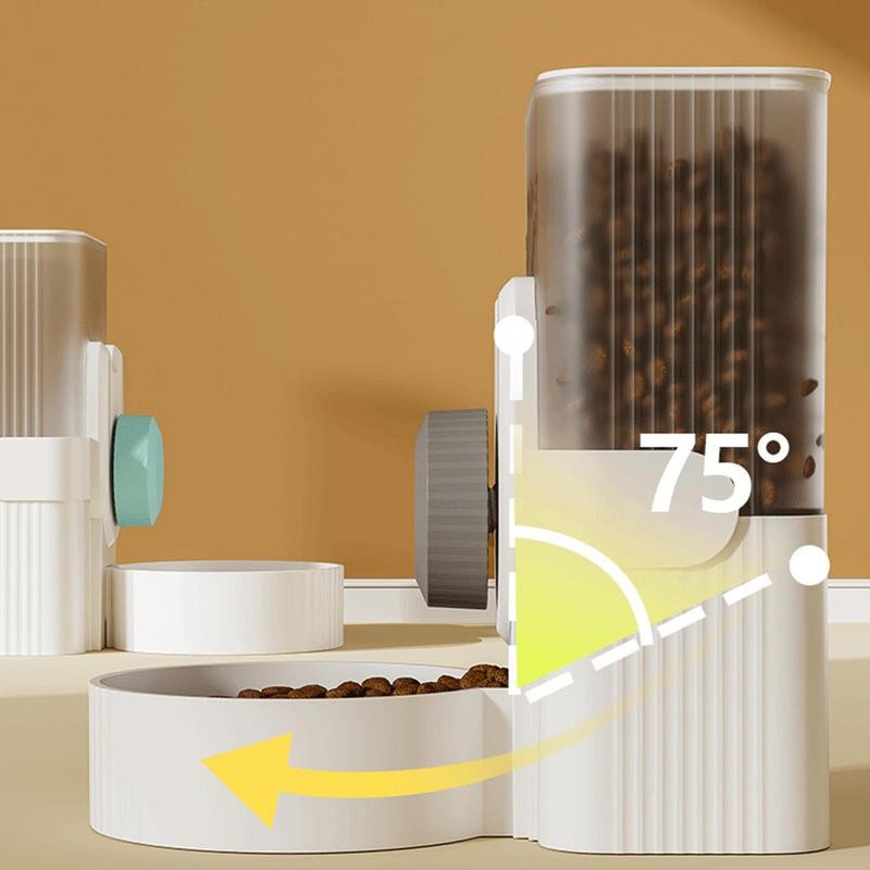 Automātiskās kaķu barotavas 34 Oz Gravity Pet Smart kaķu barības kibbles dozatora piederumi Pogas versija Automātiskā barotava kaķiem Suņiem