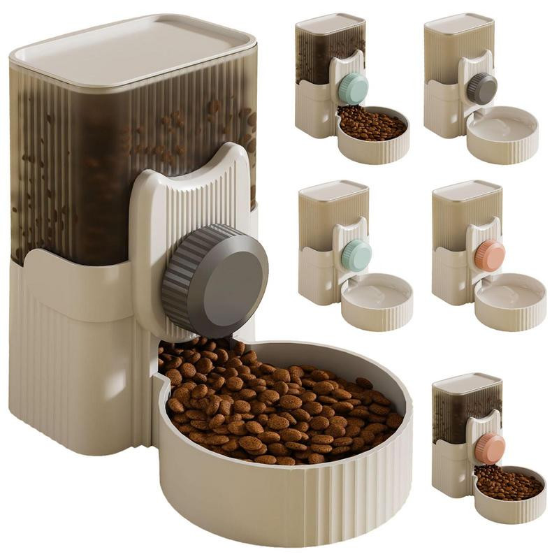 Automātiskās kaķu barotavas 34 Oz Gravity Pet Smart kaķu barības kibbles dozatora piederumi Pogas versija Automātiskā barotava kaķiem Suņiem