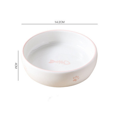 új érkezés 1db aranyos macskatál kerámia macskaeledel mosdókagyló Macskaeledel tál ivóvíz etető rizstál borulásgátló kisállat kellékek