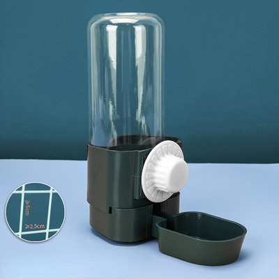 Dog Cat akasztós tál vizes palackkal Vízellátó eszköz Tartozék palack űrtartalom 500 ml Tartós Kennel Cat Cage Coop számára