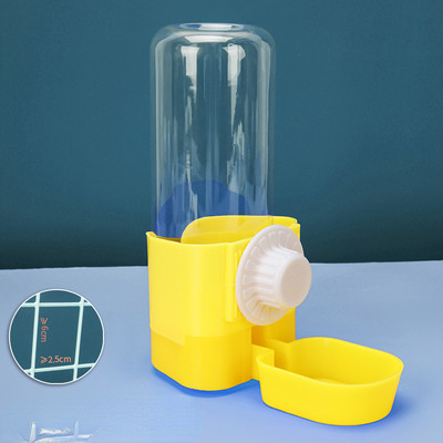 Dog Cat akasztós tál vizes palackkal Vízellátó eszköz Tartozék palack űrtartalom 500 ml Tartós Kennel Cat Cage Coop számára