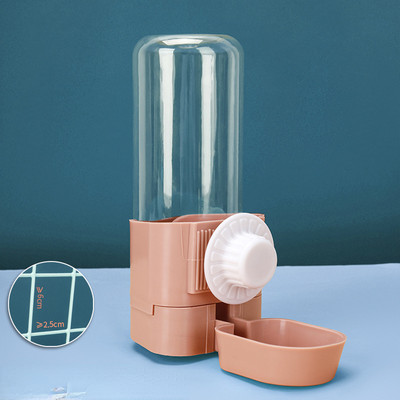 Dog Cat akasztós tál vizes palackkal Vízellátó eszköz Tartozék palack űrtartalom 500 ml Tartós Kennel Cat Cage Coop számára