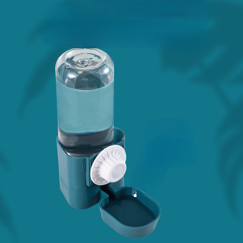 Dog Cat akasztós tál vizes palackkal Vízellátó eszköz Tartozék palack űrtartalom 500 ml Tartós Kennel Cat Cage Coop számára