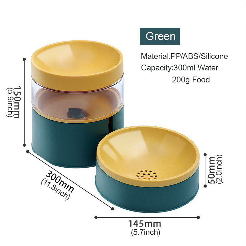 Automata Cat Bowl Hit Color Feeder itató, megnövelt nyakvédő kisállateledel tál vízadagolóval, kétcélú kutyaitató