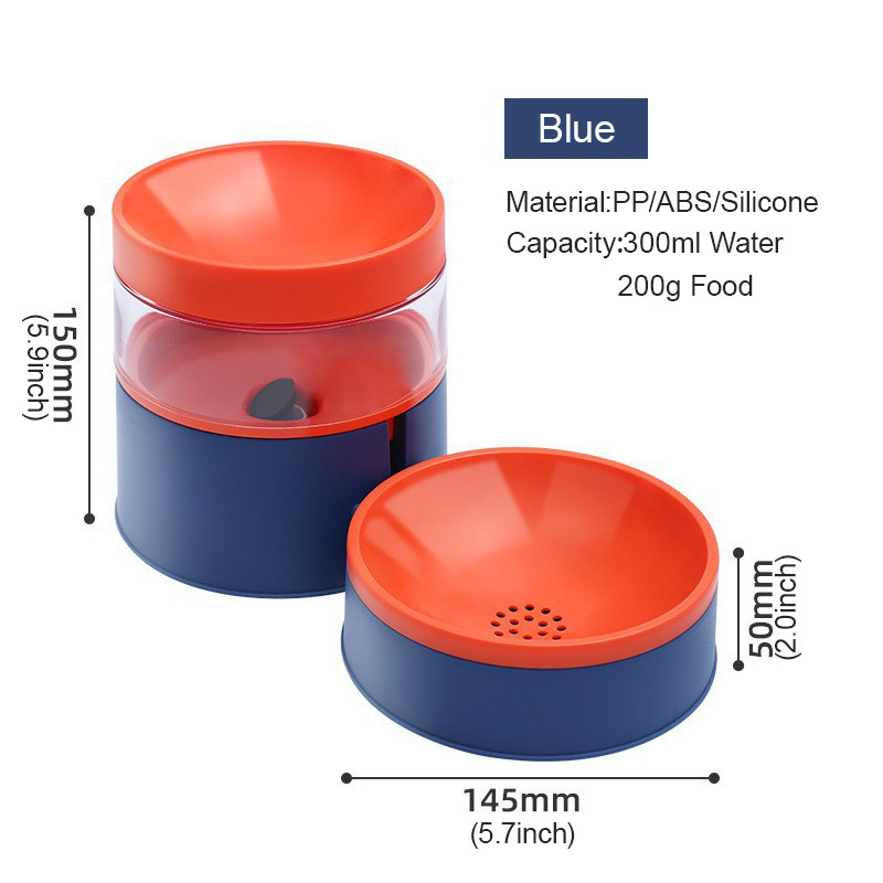 Automata Cat Bowl Hit Color Feeder itató, megnövelt nyakvédő kisállateledel tál vízadagolóval, kétcélú kutyaitató