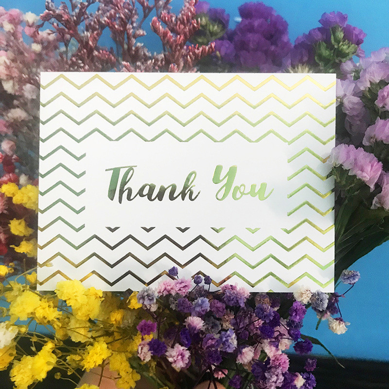 50/100 gab. Apzeltīta balta apsveikuma kartīte Pastkarte Paldies, atstājiet ziņojumu Papīra kartītes Kāzu ballīte Mīlestības kūka Ziedi Dāvanu karte