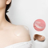 1 Ζεύγος φυσικά μαλακά αντιολισθητικά μαξιλάρια ώμου σιλικόνης Αόρατα μαξιλάρια ενίσχυσης ώμου Επαναχρησιμοποιούμενα αυτοκόλλητα Unisex