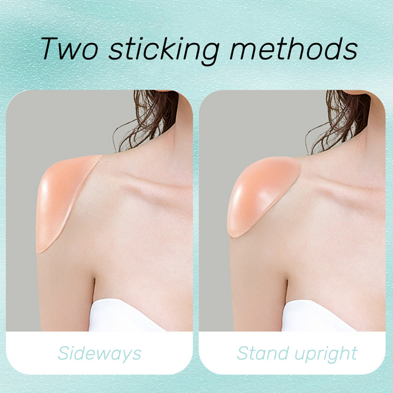2 gab. Mīksta silikona pretslīdes plecu spilventiņi Neredzami plecu pastiprinātāji Apģērbi Push-Up Spilveni Atkārtoti lietojami Pašlīmējoši Unisex