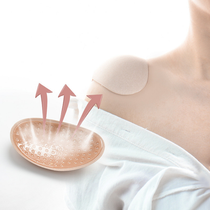 2 gab. Mīksta silikona pretslīdes plecu spilventiņi Neredzami plecu pastiprinātāji Apģērbi Push-Up Spilveni Atkārtoti lietojami Pašlīmējoši Unisex