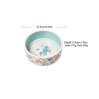 Котешка купа Симпатична керамична купа с дебели стени за хранене на домашни любимци