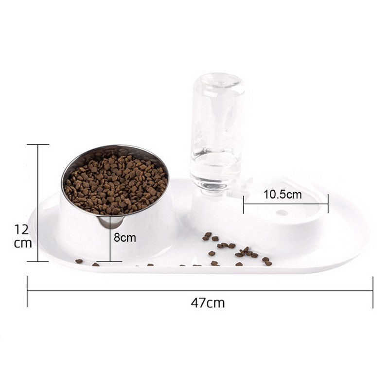 Mājdzīvnieku bļoda suņu bļodas Kaķu kucēnu barotava Ūdens padevēja nerūsējošā tērauda Kaķi Suņi Ūdens Barība Divkāršās barošanas trauki Mājdzīvnieku barotavas piederumi