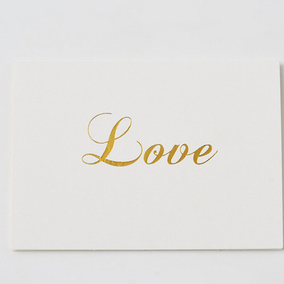 40db/tétel Aranyozás Kézírás Fehér Egyszerű Party Üdvözlőkártya/Köszönöm Hagyjon üzenetet Papír Kártyák Esküvői Szerelem/Otthon