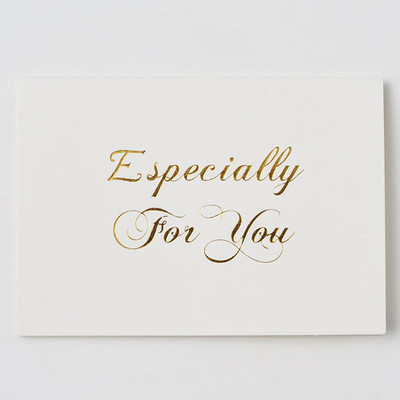 40db/tétel Aranyozás Kézírás Fehér Egyszerű Party Üdvözlőkártya/Köszönöm Hagyjon üzenetet Papír Kártyák Esküvői Szerelem/Otthon