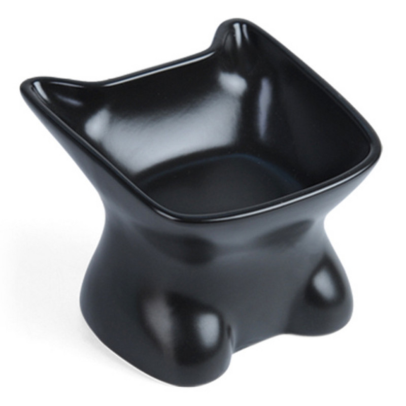 Kerámia macska kisállat kiskutya eledel megemelt tál, csúszásmentes víz dönthető adagoló edény edénytálak
