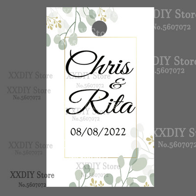 XXDIY- 100 buc Etichetă de personalizare Cadou personalizat/Botez/Ziua de naștere/nunță Etichetă cu etichete cu orificii, textul dvs.