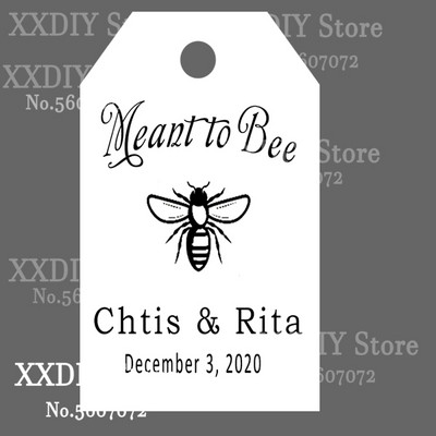 XXDIY- 100 buc Etichetă de personalizare Cadou personalizat/Botez/Ziua de naștere/nunță Etichetă cu etichete cu orificii, textul dvs.