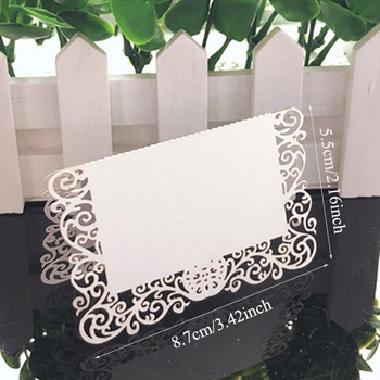 50 τμχ Όνομα δαντέλας Κάρτες θέσης Διακόσμηση γάμου Μαργαριταρένια διακόσμηση τραπεζιού Όνομα τραπεζιού Μήνυμα ευχετήρια κάρτα για εκδηλώσεις για πάρτι