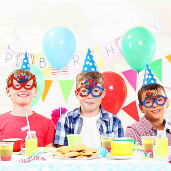 8 бр. Disney Spiderman Party Glasses Super Hero Spiderman 3D Paper Glasses Kids Boys Happy Birthday Party Decor Photo Props