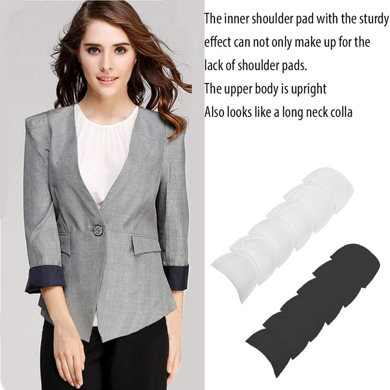 6/9/12 Pairs Sponge Pads Shoulder Pairs Sewing Setting Shoulder Pads Επιθέματα αφρού για Blazer T-Shirt Αξεσουάρ ρούχων Unisex