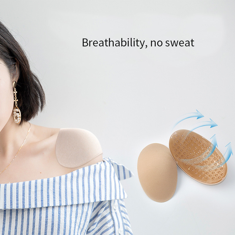 1 pár láthatatlan csúszásgátló vállpárna, kivehető, lélegző szilikon vállpárna csúszásgátló tapadó párna női férfiaknak