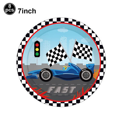 Sacīkšu dzimšanas dienas rotājumi Ceļu galdauts Sacīkšu trases galdauts skrējējs Galda karogs bērniem Automašīnu tēmas dzimšanas dienas svinību piederumi