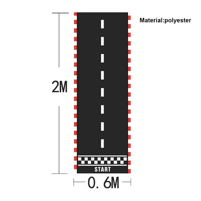 Sacīkšu dzimšanas dienas rotājumi Ceļu galdauts Sacīkšu trases galdauts skrējējs Galda karogs bērniem Automašīnu tēmas dzimšanas dienas svinību piederumi