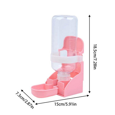 Automata víztartó 500 ml-es szivárgásmentes porálló vizestál hordozható itató nyuszimadár holland disznók számára, nagy kapacitású víz