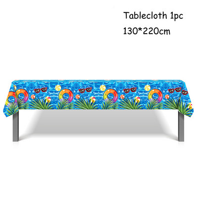 Plaukimo baseinas Reivo vakarėlio dekoracijos Su gimtadieniu Vienkartiniai stalo reikmenys Popieriniai lėkštės Puodeliai Balionai Havajietiški vestuvių reikmenys