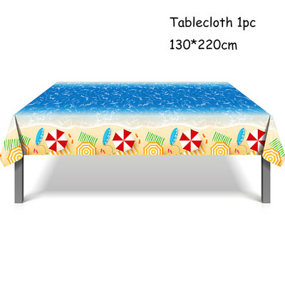 Plaukimo baseinas Reivo vakarėlio dekoracijos Su gimtadieniu Vienkartiniai stalo reikmenys Popieriniai lėkštės Puodeliai Balionai Havajietiški vestuvių reikmenys