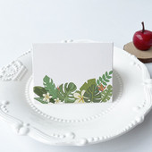 24 vnt. lapų stalo palapinė Vietų kortelės Vakarėlių stalai Sėdimosios vietos Vardų kortelės džiunglių laukinės gamtos tema Gimtadienio vestuvių vakarėliui