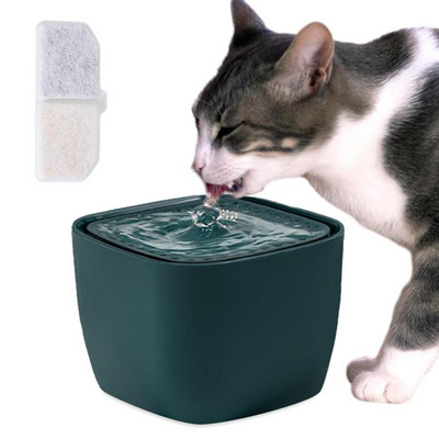 Фонтани за пиене на котки Ултра тих фонтан за вода за домашни любимци 2,5 л автоматичен котешки фонтан против изсушаване с интелигентна LED светлина за котки/кучета
