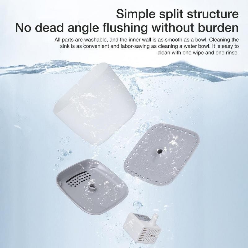 Kačių geriamieji fontanai Itin tylus naminių gyvūnėlių vandens fontanas 2,5 l automatinis kačių fontanas su išmaniuoju LED apšvietimu katėms / šunims