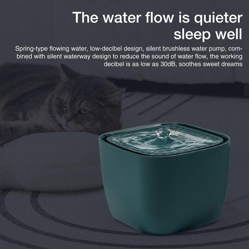 Kačių geriamieji fontanai Itin tylus naminių gyvūnėlių vandens fontanas 2,5 l automatinis kačių fontanas su išmaniuoju LED apšvietimu katėms / šunims
